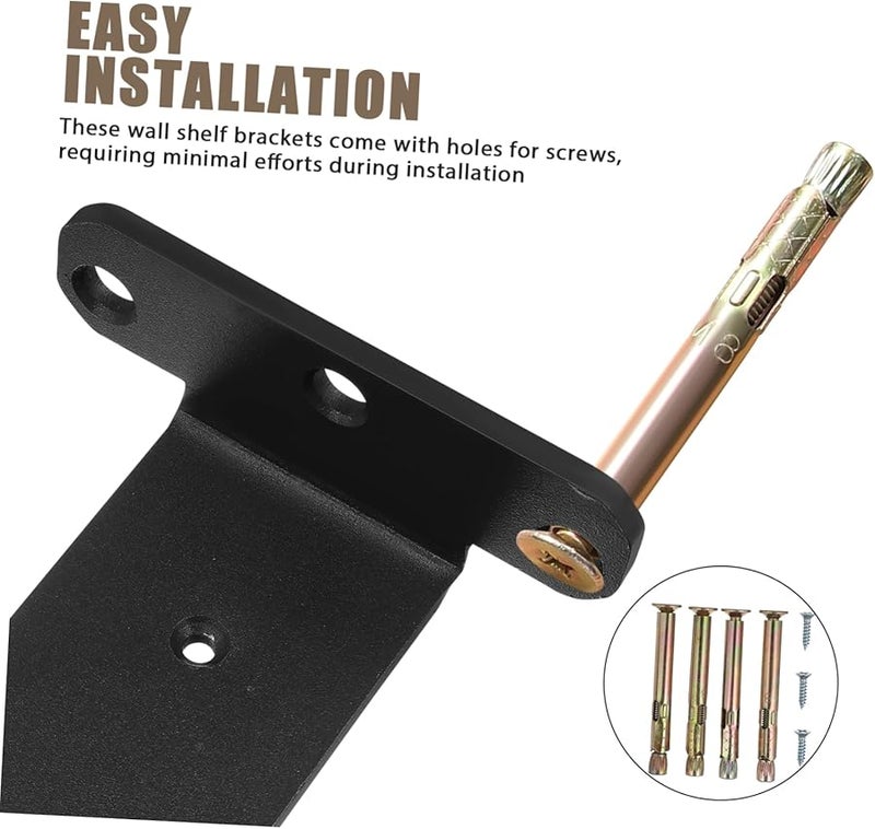 Heavy Duty Metal Brackets For Floating Shelves 2 Pack High Strength Wall Mount Support - Image 4