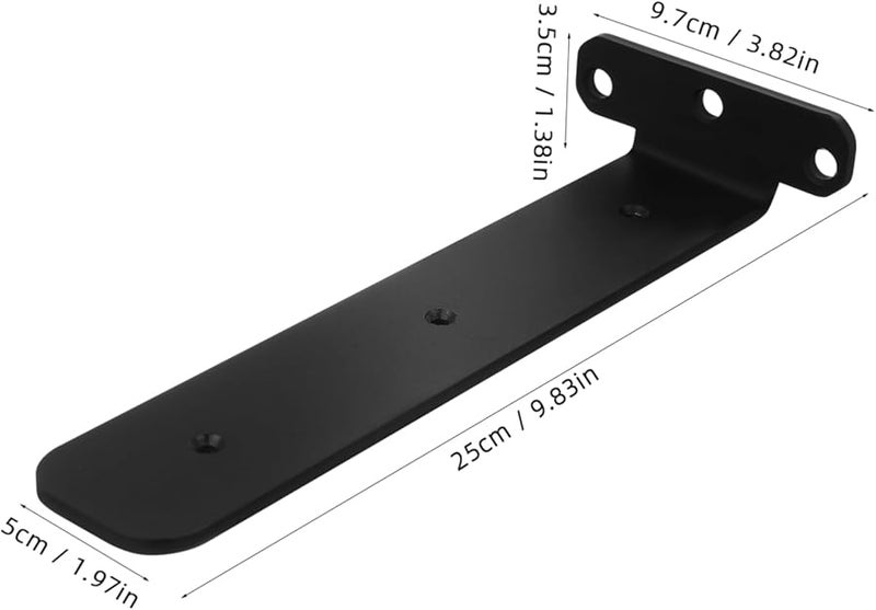 Heavy Duty Metal Brackets For Floating Shelves 2 Pack High Strength Wall Mount Support - Image 3