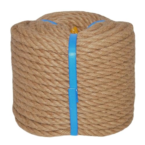 EOS- BUILDING TRUST Strong String Craft Feet Natural Thick Jute Hemp Rope (8 Mm, 20 Feet Length) - Image 1