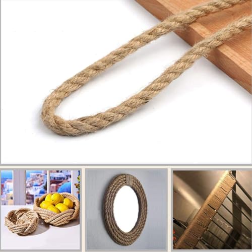 EOS- BUILDING TRUST Strong String Craft Feet Natural Thick Jute Hemp Rope (8 Mm, 20 Feet Length) - Image 3