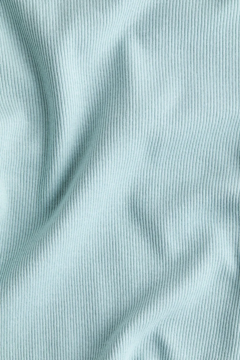H&M Overlocked ribbed T-shirt