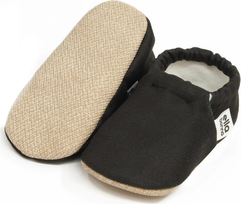 Ella Bonna Patterned Baby Booties, Non-Slip Sole, Home Nursery Shoes Slippers, Black  - Image 2