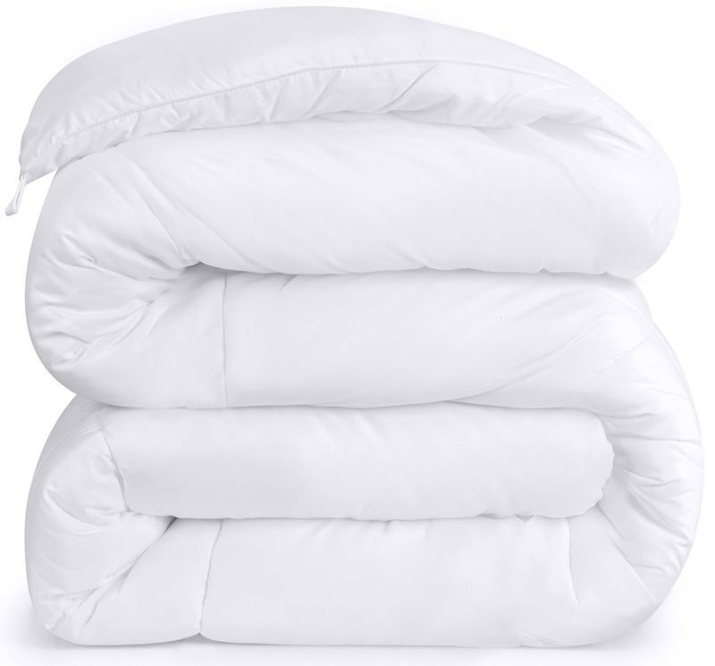 Utopia Bedding Comforters Twin Size, All Season Duvet Insert, Down Alternative Box Stitched Bed Comforter with Corner Tabs, Machine Washable (White) - Image 4
