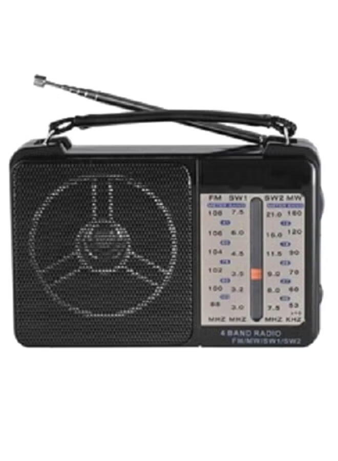 Golon Classic Mini Electric Radio RX-607AC – Portable Bluetooth Radio with USB, SD, TF Card, FM/MW/SW Bands – Black - Image 1