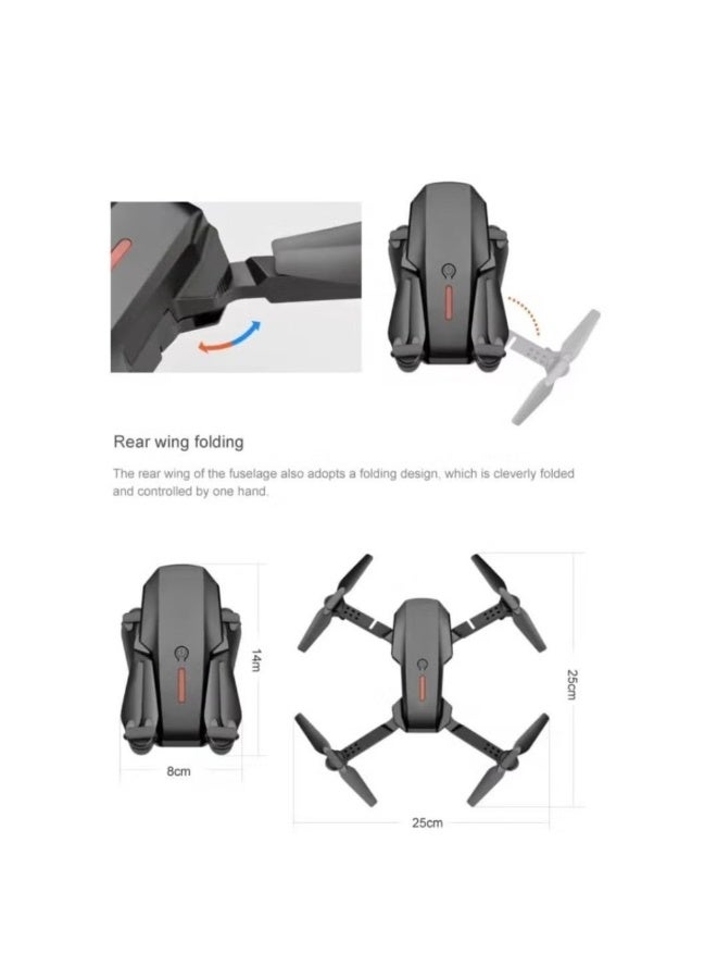 طائرة بدون طيار E88 عالية الدقة 4K - مثالية للتصوير الفوتوغرافي والفيديو الجوي - Image 2