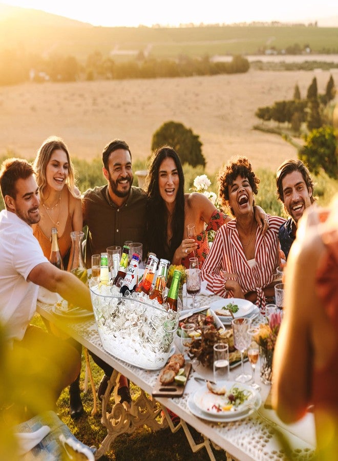 tchrules Ice Bucket, Acrylic Ice Bucket for Parties, Mimosa Bar Supplies, Beverage Tub for Champagne Beer, Sparkling, Wine, Cocktails(7L-Clear) - Image 5