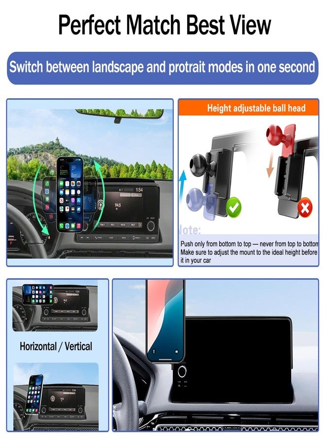 Hesanzol Magnetic Phone Holder for Honda Civic 2026 2025 2024 2023 2022 [11th Gen 7/9-inch Screen] Car Phone Mount for Civic Hatchback Sedan Touchscreen, Compatible with MagSafe - Image 4