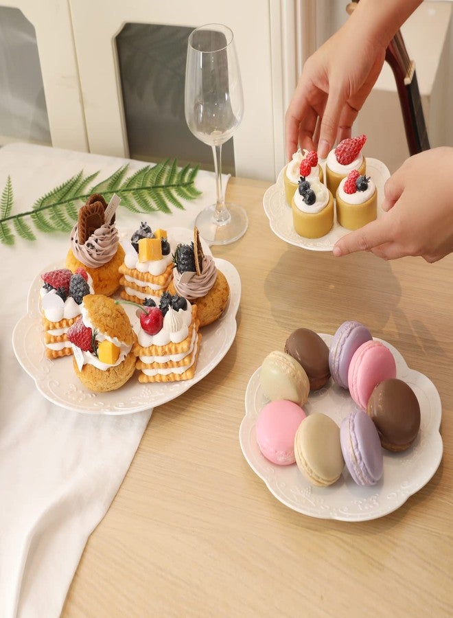PowerKing 3 Tier Cupcake Stand Cake Stand - Plastic Tiered Serving Tray for Desserts, Candy, and Treats - Perfect for Wedding, Birthday, Tea Party (White, 2Pack,Round) - Image 3
