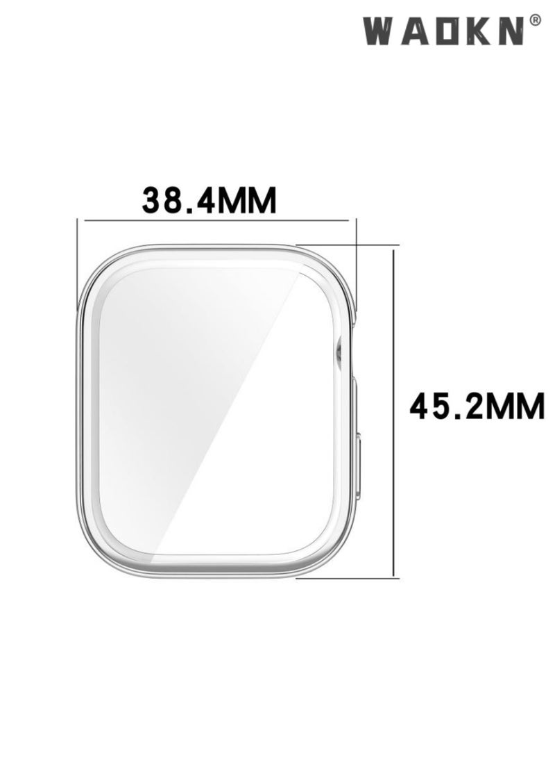 WAOKN 3 PCS Case for HUAWEI Watch Fit 3 Soft TPU Screen Protector Cover Black,Clear and Blue，all inclusive TPU tempered protective case, shell film integrated watch protective cover, thin and comfortable，made of high quality durable tpu - Image 2