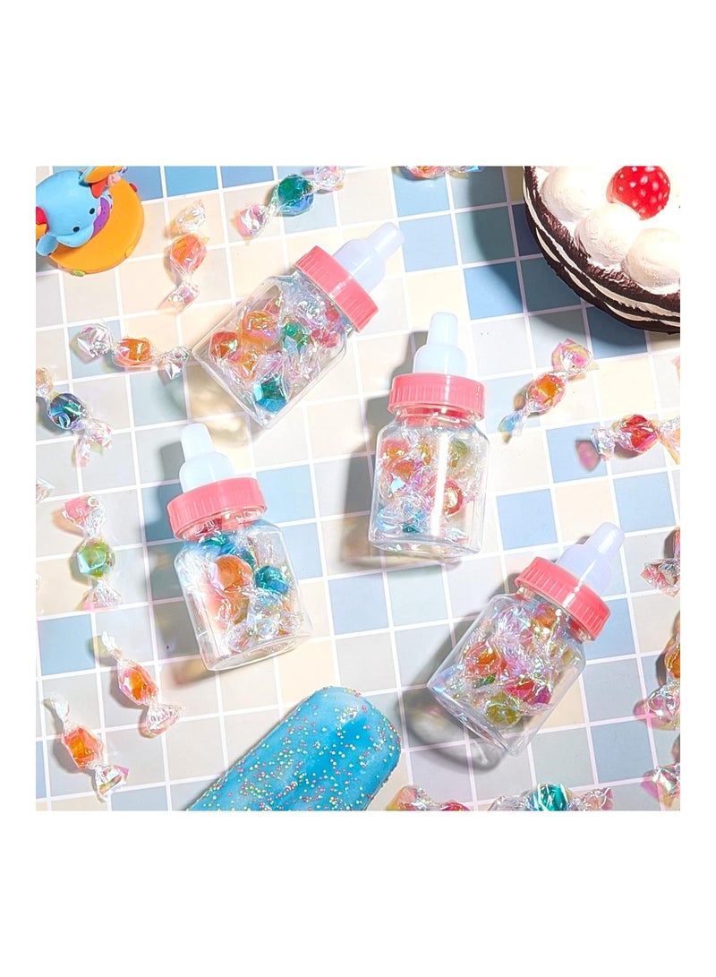 Tessco 72 Pcs Baby Bottle Shower Favor Mini Plastic Candy Box Shower Supplies Pink - Image 4