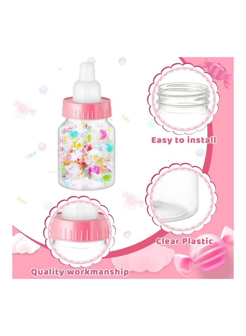Tessco 72 Pcs Baby Bottle Shower Favor Mini Plastic Candy Box Shower Supplies Pink - Image 3