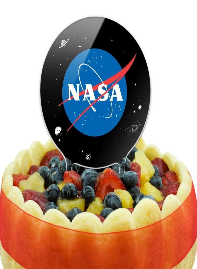 GRAPHICS & MORE Acrylic NASA Official Meatball Logo Cake Topper Party Decoration for Wedding Anniversary Birthday Graduation - Image 5