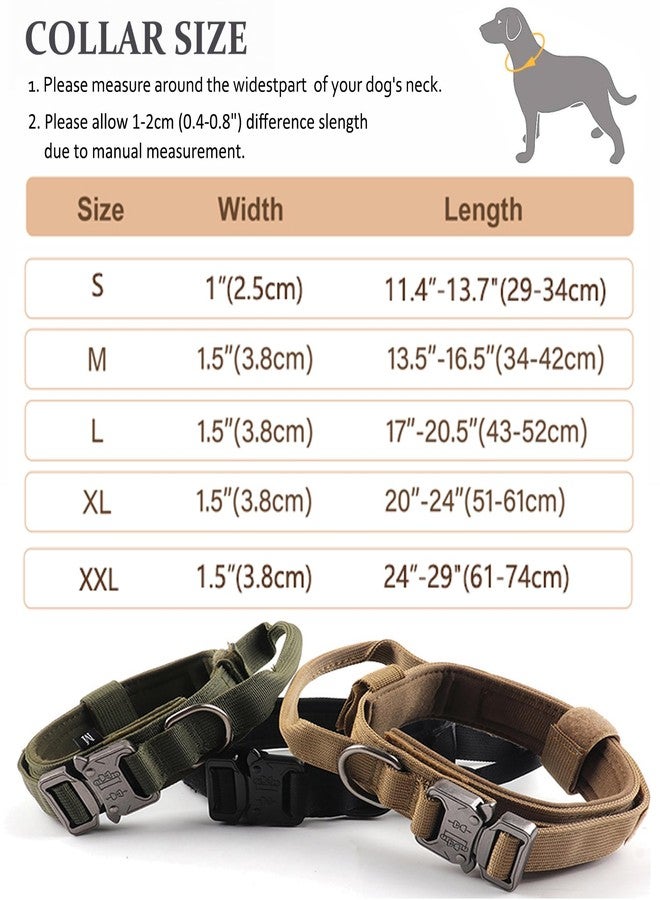 CADONO Tactical Dog Collar, Adjustable Military Training Nylon Dog Collar with Control Handle and Heavy Quick-Release Metal Buckle for Small Medium Large Dogs, Blue XL - Image 5