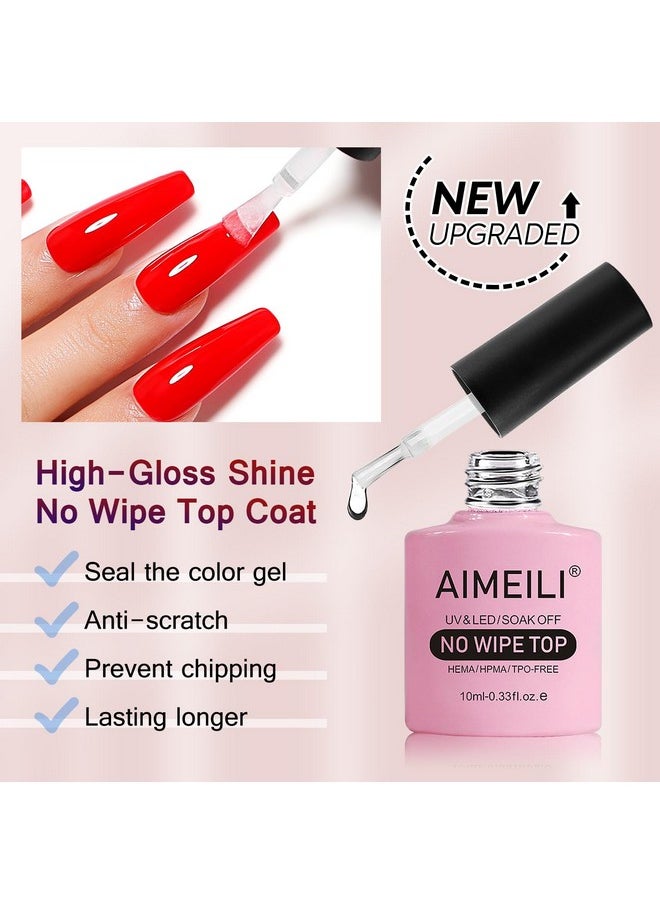 AIMEILI AIMEILI No Wipe Top Coat Soak Off U V LED Gel Nail Polish  - Image 2