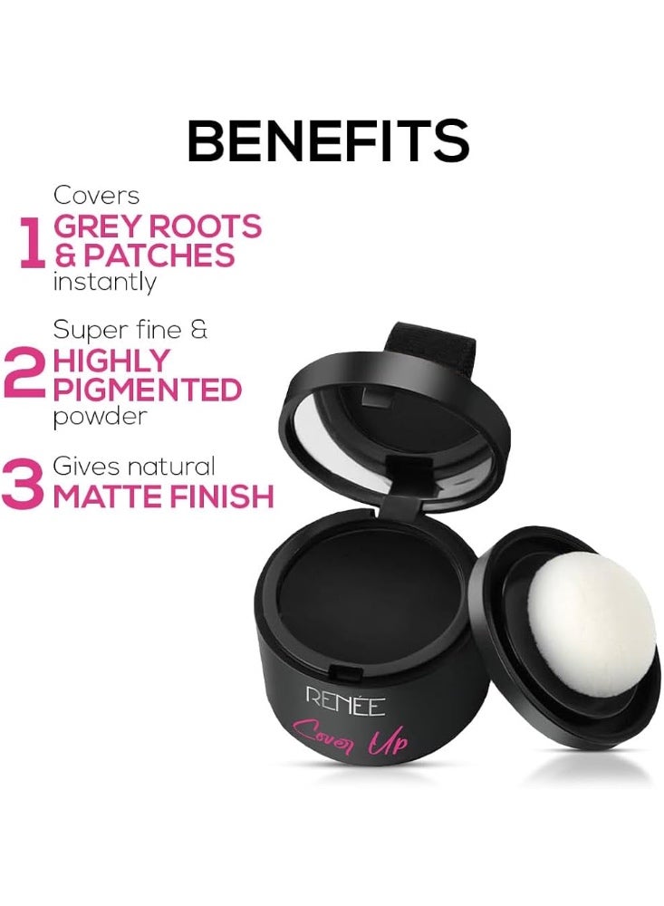 رينيه بودرة رينيه لتغطية الشعر - أسود، تساعد على تغطية جذور الشعر الرمادية وفراغات الشعر فورًا، غنية بالأصباغ، تمنح الشعر كثافةً وامتلاءً، تدوم طويلًا بلمسة نهائية مطفية، بودرة لتطبيق مثالي، 4 غرام - Image 4