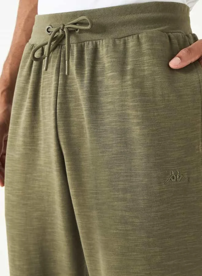 Kappa Kappa Logo Detail Joggers with Drawstring Closure and Pockets