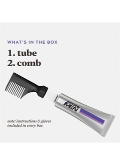 Just For Men Just For Men Touch of Gray, Mens Hair Color Kit with Comb Applicator for Easy Application, Great for a Salt and Pepper Look - Black, T-55, Pack of 3  - Image 3