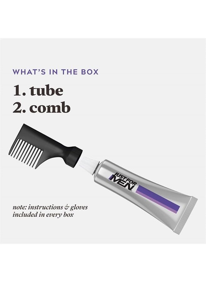 Just For Men - Just For Men Touch of Gray, Mens Hair Color Kit with Comb Applicator for Easy Application, Great for a Salt and Pepper Look - Black, T-55, Pack of 3 - Image 1