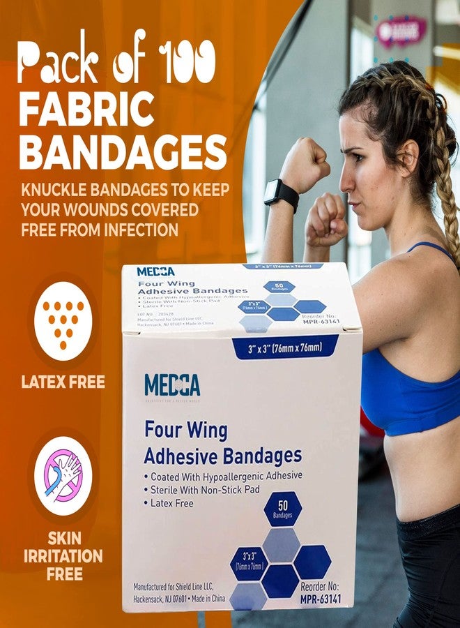 MEDca Flexible Knuckle Fabric Bandages - 50 Count Box of Flex Fabric Adhesive Bandages Knuckle Bandages for Finger Care and to Protect Wounds - Image 4