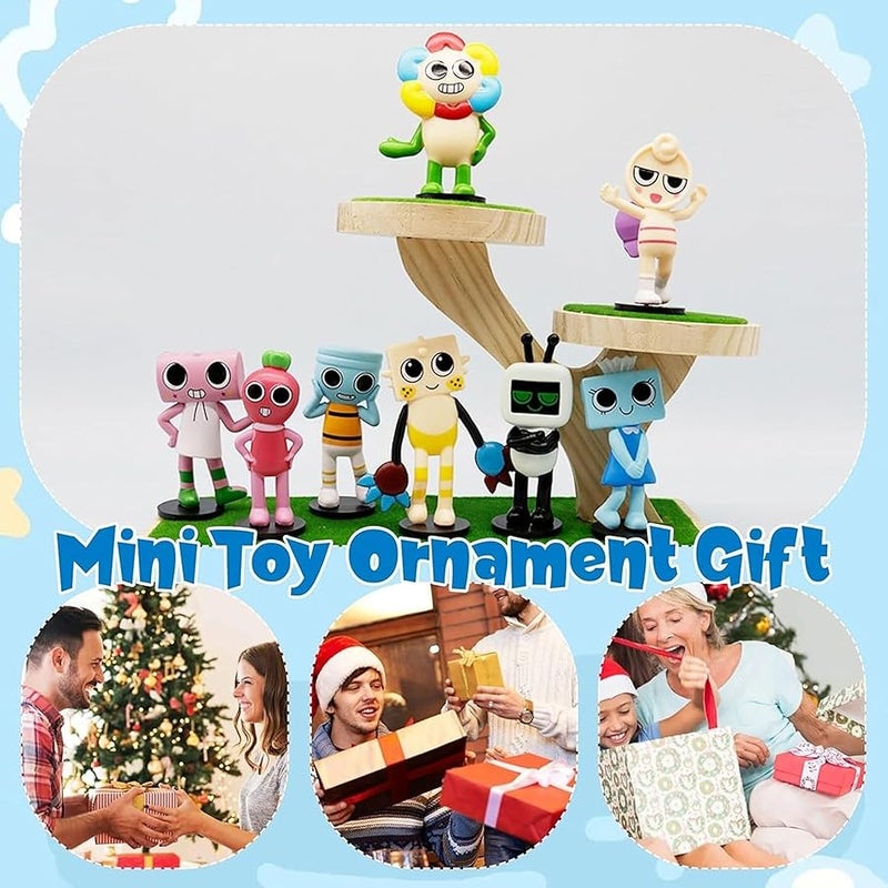 BLUE BARE Cute Dandy's Character's Action Figures Collection, Cake Toppers For Birthday Party's Decorations And Great Gift For Any special Occasion Pack of Multiple Figures (8-Pack) - Image 4