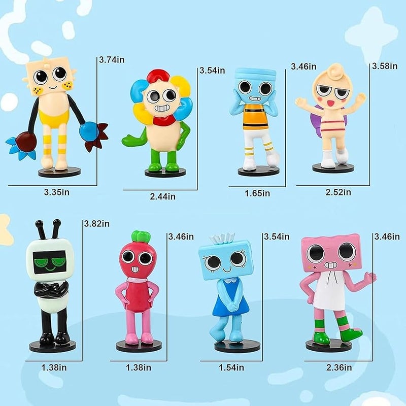 BLUE BARE Cute Dandy's Character's Action Figures Collection, Cake Toppers For Birthday Party's Decorations And Great Gift For Any special Occasion Pack of Multiple Figures (8-Pack) - Image 5