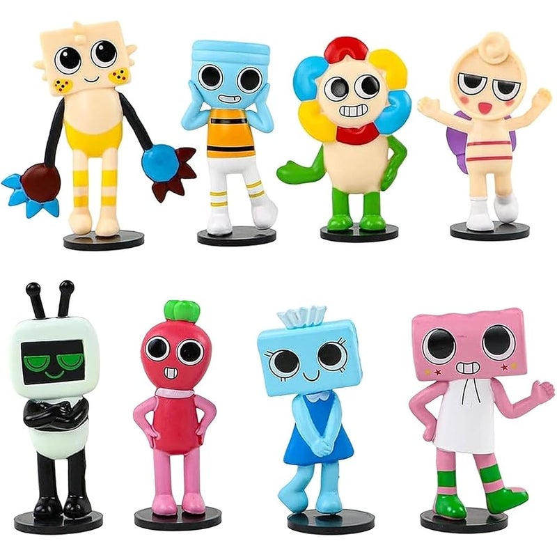 BLUE BARE Cute Dandy's Character's Action Figures Collection, Cake Toppers For Birthday Party's Decorations And Great Gift For Any special Occasion Pack of Multiple Figures (8-Pack) - Image 1