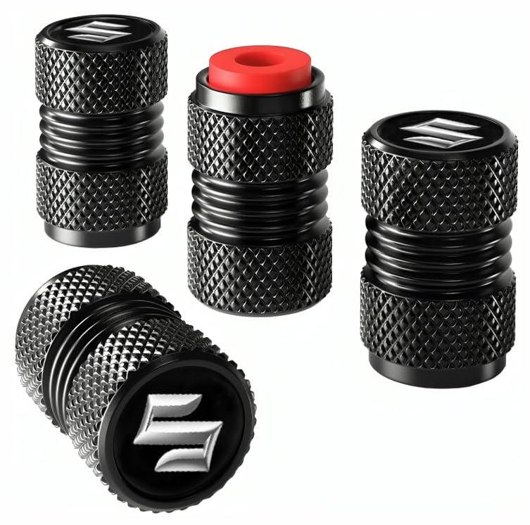 Greenworld Black Metal Car Tyre Valve Cap Air Cap Car Tyre Valve Stem Cap Air Covers with Logo - Image 5