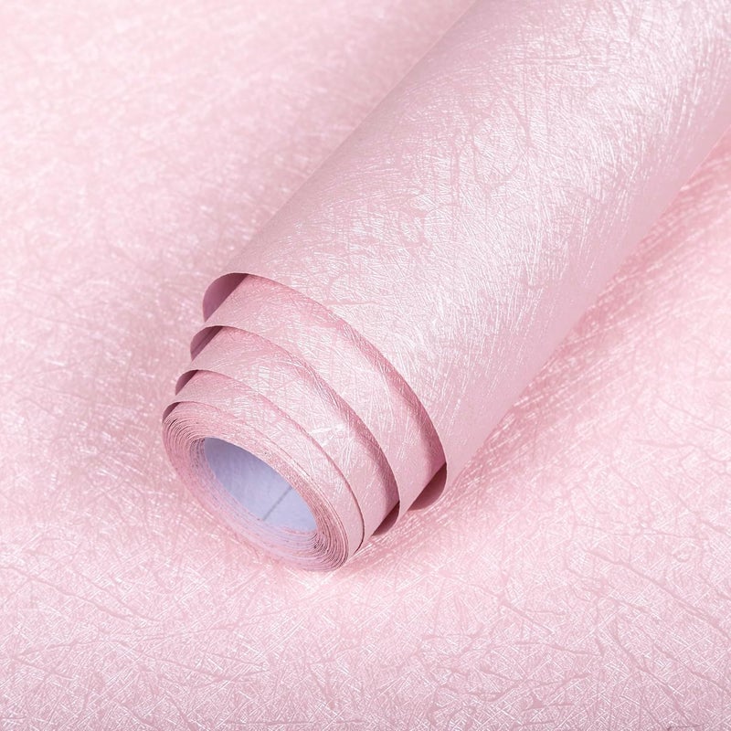 Abyssaly Pink Peel and Stick Self Adhesive Wallpaper Removable Waterproof Bathroom Countertop Contact Paper Kitchen Vinyl Wrap for Cabinet Countertops Wall Cover Counter Top Paper 157 X 7874 - Image 2
