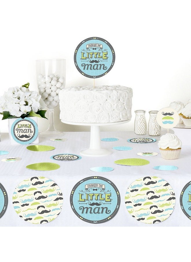 Big Dot of Happiness Dashing Little Man Mustache Party Baby Shower Or Birthday Party Giant Circle Confetti Party Decorations Large Confetti 27 Count  - Image 4