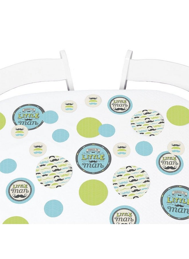 Big Dot of Happiness Dashing Little Man Mustache Party Baby Shower Or Birthday Party Giant Circle Confetti Party Decorations Large Confetti 27 Count  - Image 1