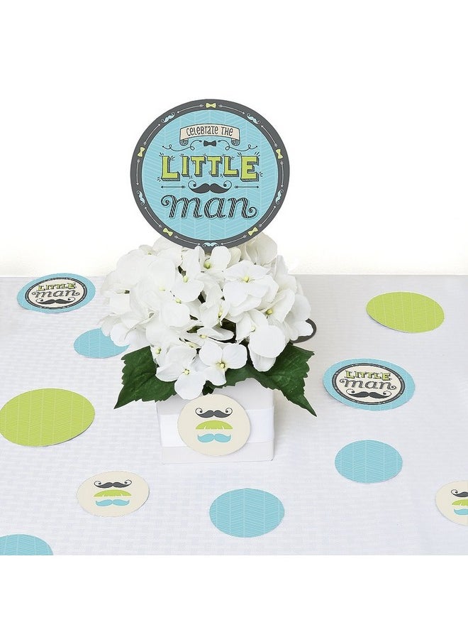Big Dot of Happiness Dashing Little Man Mustache Party Baby Shower Or Birthday Party Giant Circle Confetti Party Decorations Large Confetti 27 Count  - Image 5