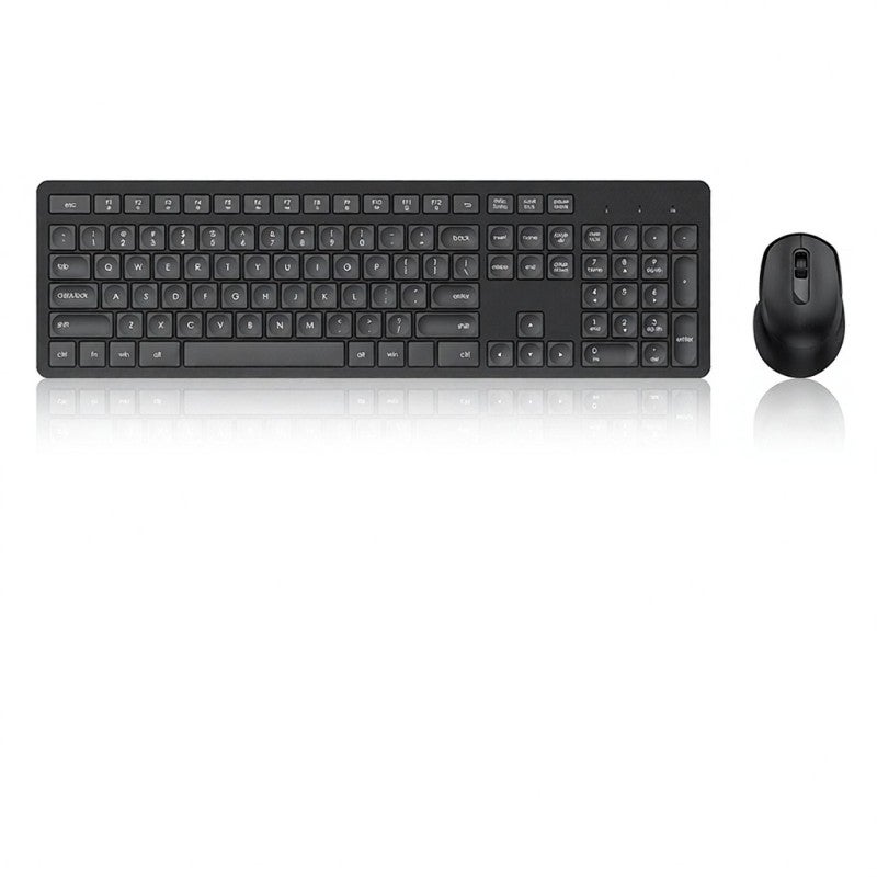 FUDE 2.4G Wireless Keyboard Combo Ergonomic Water Drop Keycaps Low Noise White Keyboard Set - Plug Play Wireless Keyboard Combo for Office - Image 4