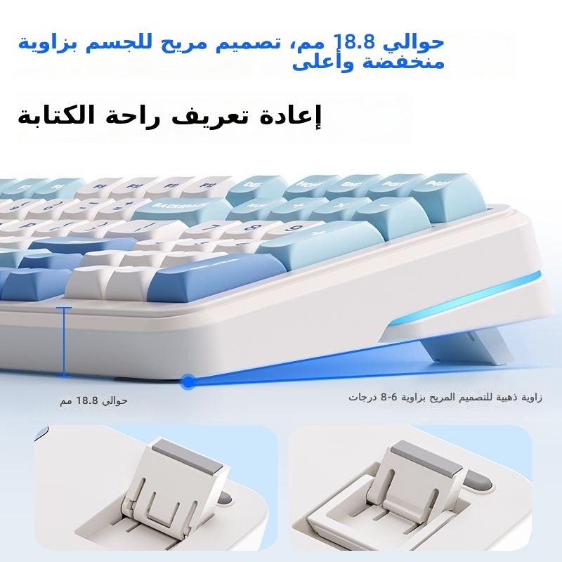 MCHOSE K99 V2 Custom Mechanical Keyboard - Mountain Gradient, Liuguang Ice Cream Switch, Gasket, Tri-Mode Wireless RGB Gaming Keyboard - Image 5