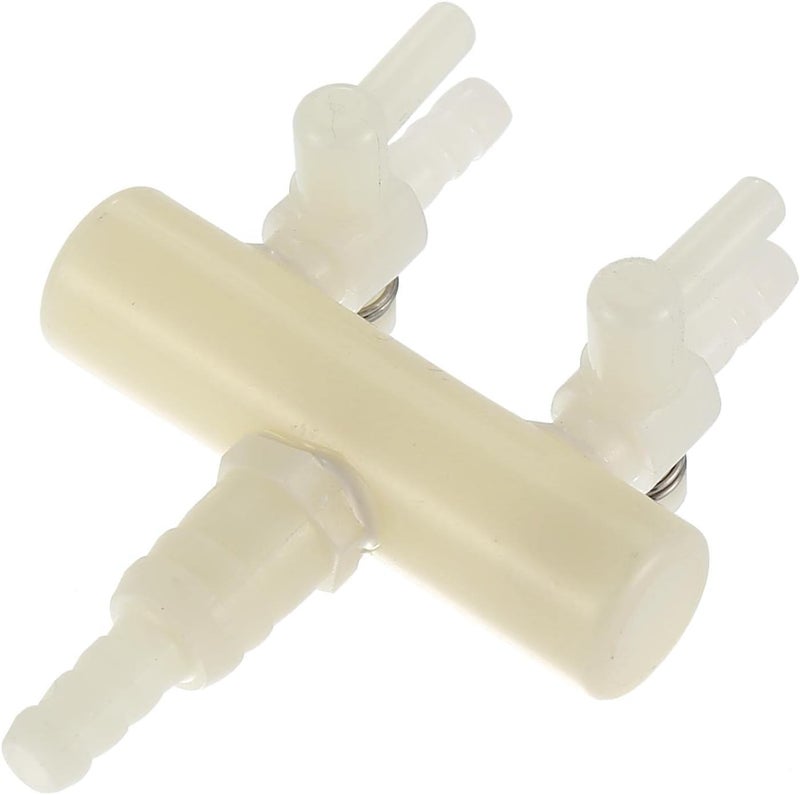 Meridian ZYHW Plastic Aquarium Filter Accessory – 2‑Outlet Air Flow Splitter Lever in White - CT - Image 1