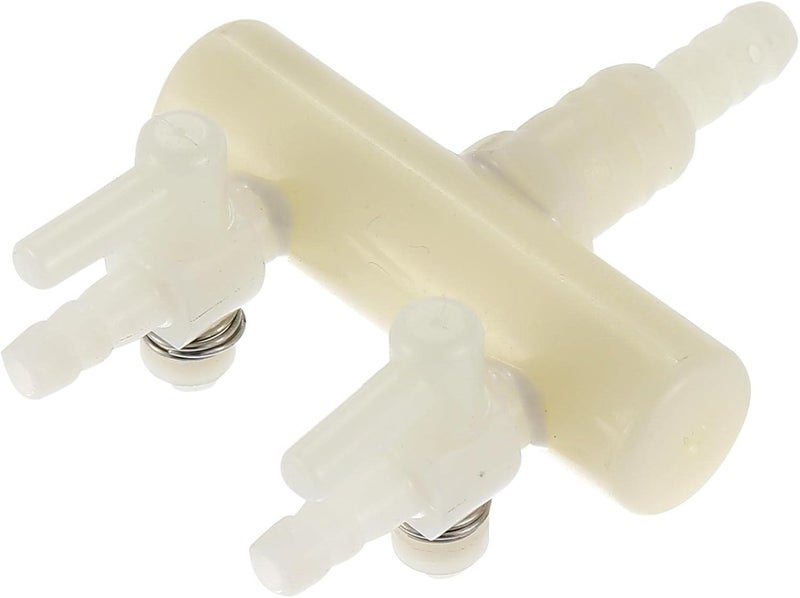 Meridian ZYHW Plastic Aquarium Filter Accessory – 2‑Outlet Air Flow Splitter Lever in White - CT - Image 2