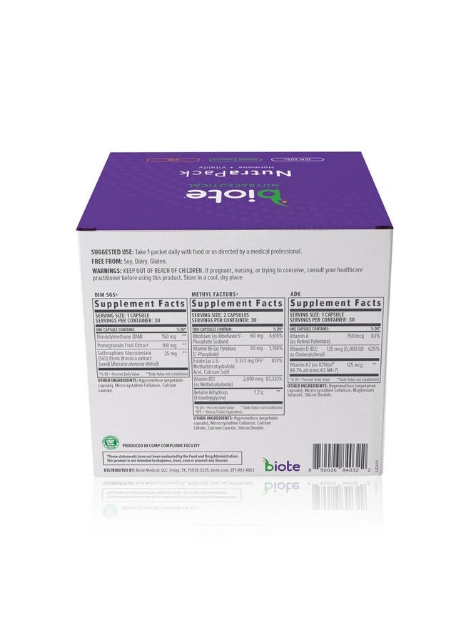 Biote Nutraceuticals - NutraPack - Hormone Balance + Vitality Support (Daily Packets 30-Day) - Image 2