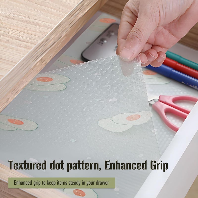 REWOP Fridge Mats, Kitchen Mat EVA Food Grade Multipurpose Washable Anti Slip Mat/Sheet for Fridge, Shelf Liners for Kitchen Shelves, Table, Drawer mat (300 * 45 cm) (Avocado) - Image 5