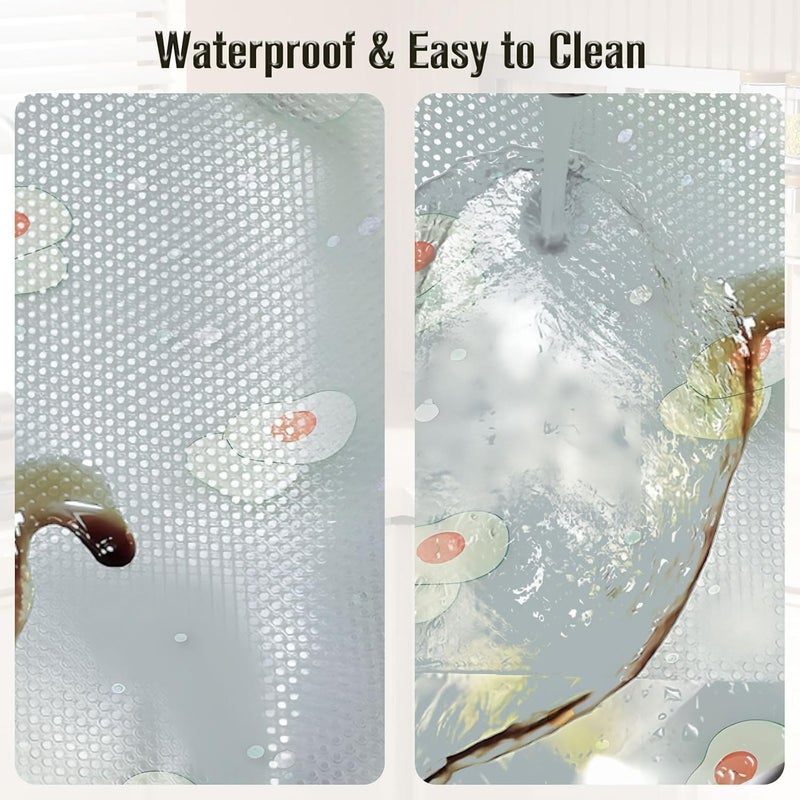 REWOP Fridge Mats, Kitchen Mat EVA Food Grade Multipurpose Washable Anti Slip Mat/Sheet for Fridge, Shelf Liners for Kitchen Shelves, Table, Drawer mat (300 * 45 cm) (Avocado) - Image 3