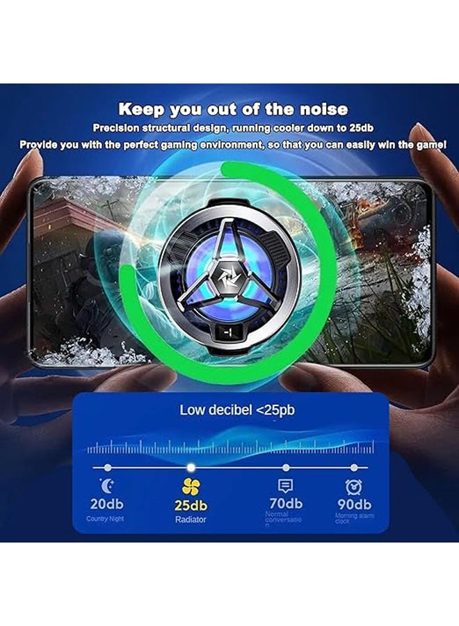 general Mobile Phone Cooler Magnetic Phone Cooling Fan with Semiconductor Cooling Chip, Universal Mobile Phone Semiconductor Cooler for Android/Tablet/iPad Games - Image 3