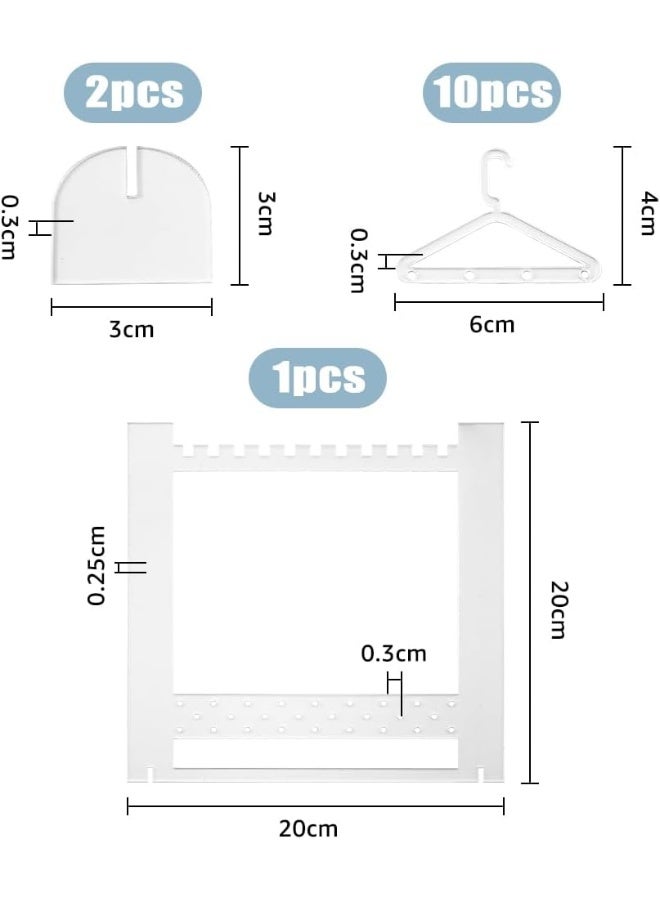 TPGP Transparent Acrylic Earring Display Stand With 10 Hangers - Image 2