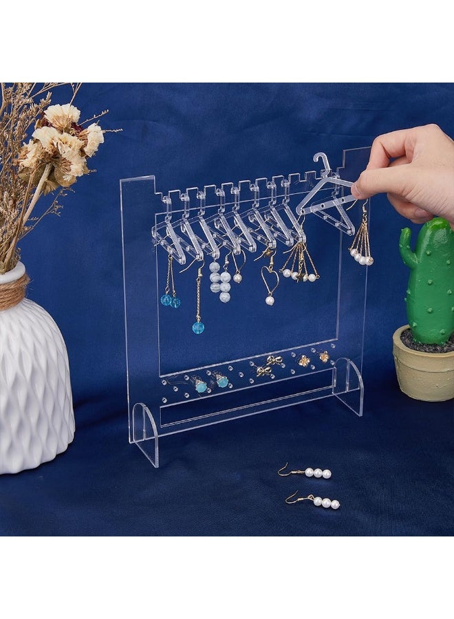 TPGP Transparent Acrylic Earring Display Stand With 10 Hangers - Image 3