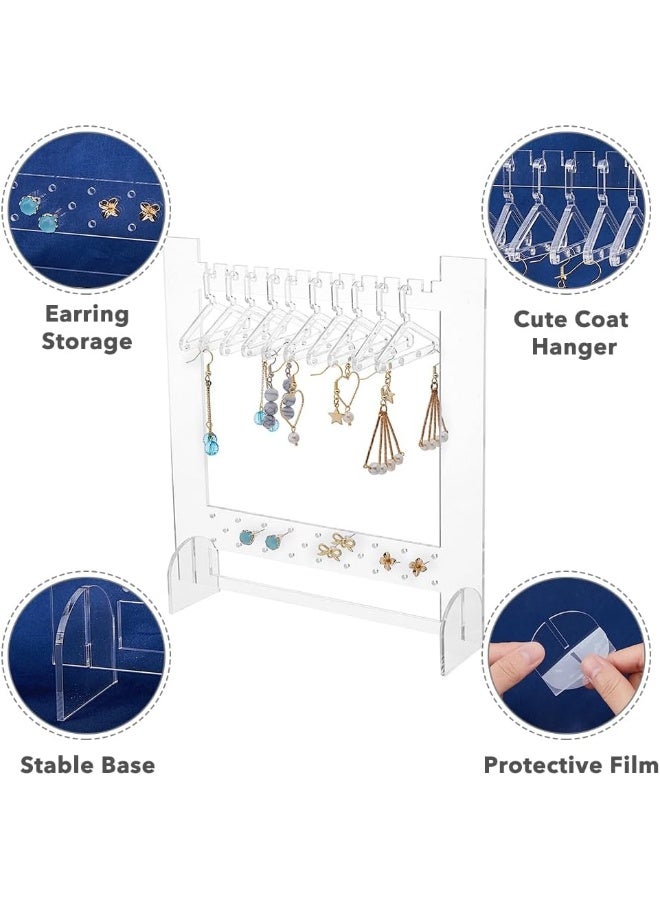 TPGP Transparent Acrylic Earring Display Stand With 10 Hangers - Image 4