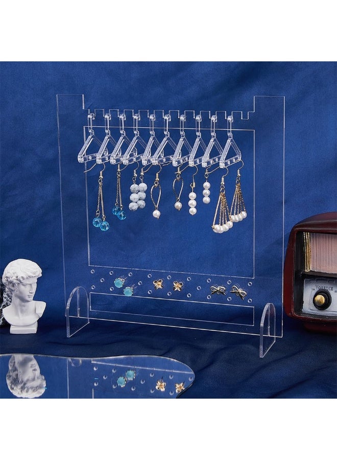 TPGP Transparent Acrylic Earring Display Stand With 10 Hangers - Image 5