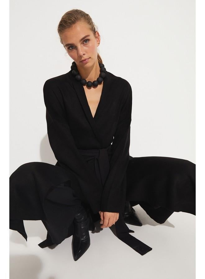 June Exclusive Long Knitwear Cardigan Black - Image 4