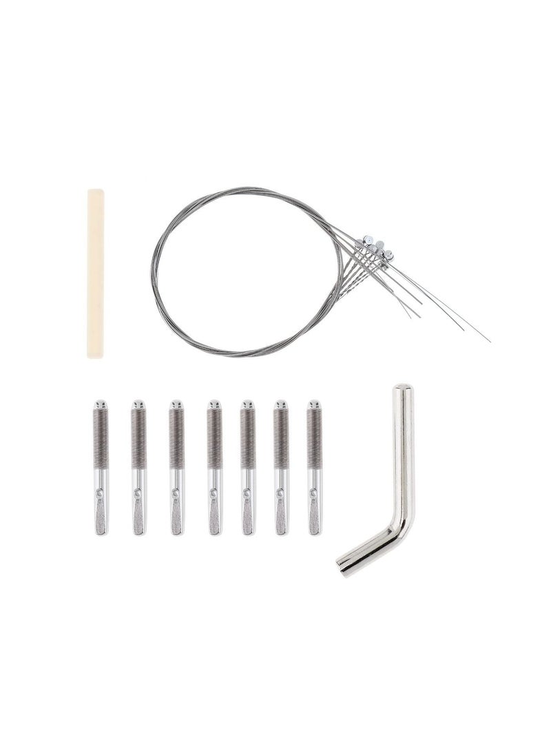 null - Lyre Harp, Lyre Harp 7 String DIY Kit, Adult/Child Musical Instrument, Make Your Own Bass Wood, Lyres Wood String Lyre Harp with String Post String Saddle Tuning - Image 1