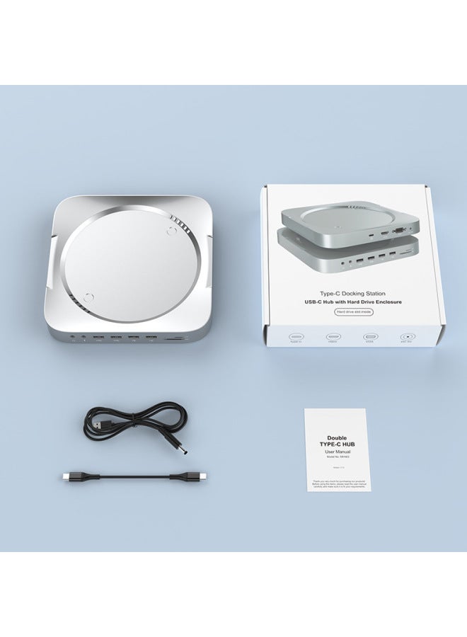 Type-c Docking Station Hub With Built-in Hard Drive Enclosure Compatible With Apple Mac Mini Extension Dock Base - Image 1