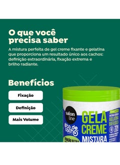Salon Line Salon Line - Linha #ToDeCacho (GelaCreme) - Gel Creme Fixante + Gelatina 500 Gr - (#ImWithCurls (GelCream) - Fixing Cream Gel + Gelatin Net 17.64 Oz)  - Image 3