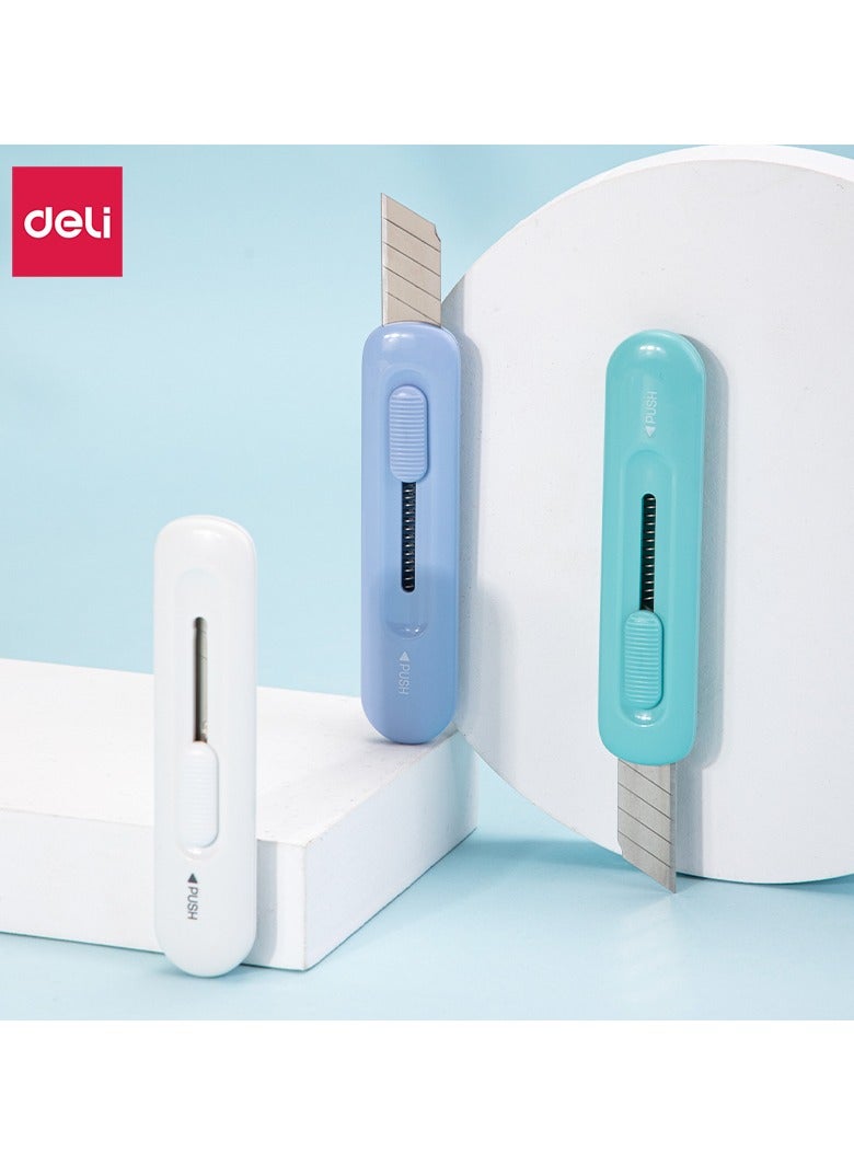 Deli 2079 Cutter – Compact automatic retractable alloy cutter - ideal for craft, office & daily cutting - Image 2