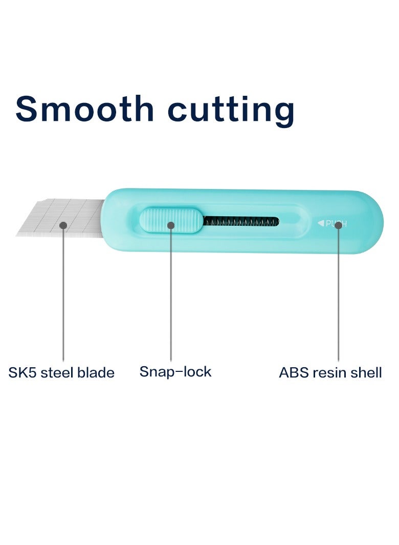 Deli 2079 Cutter – Compact automatic retractable alloy cutter - ideal for craft, office & daily cutting - Image 3