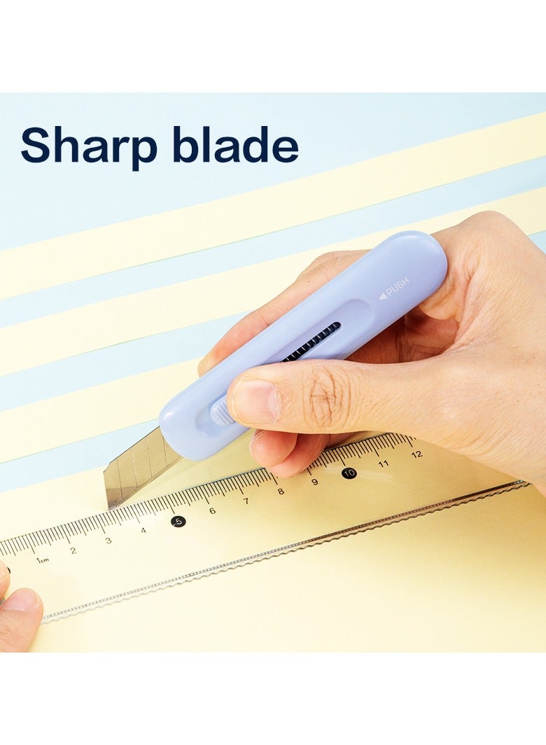 Deli 2079 Cutter – Compact automatic retractable alloy cutter - ideal for craft, office & daily cutting - Image 4